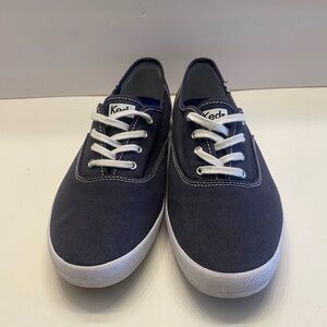 Women's KEDS Champion Navy Canvas Sneakers Size 9 Lace-up Lightweight